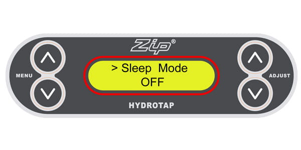 Setting sleep on HydroTap