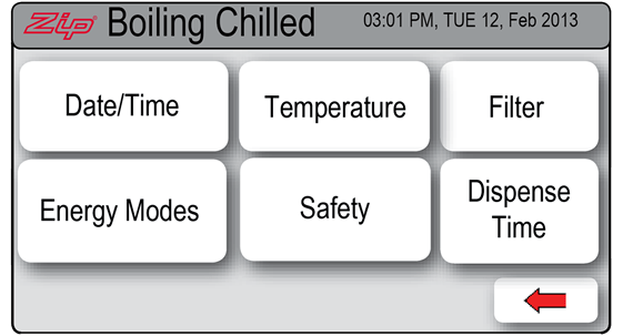 instant boiling tap safety button