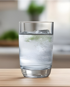 Glass of chilled filtered water
