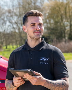 Zip Technician ona  tablet